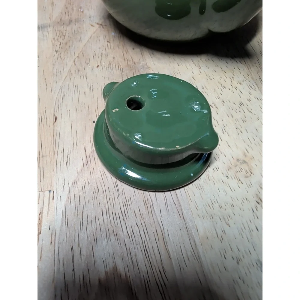Hall‎ Small Single Serve Dark Green Teapot with Lid Made in USA 3.5